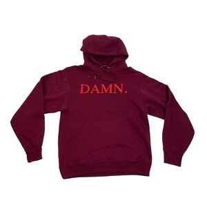 TDE Kendrick Lamar DAMN Album Tour Maroon Rap Hoodie Sweatshirt